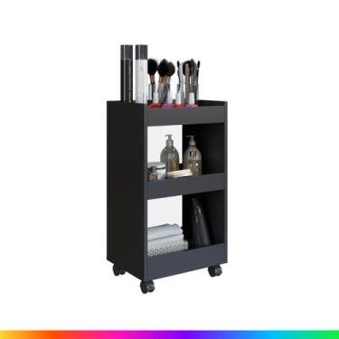 Imagem de Carrinho Mesinha C/ Rodas Porta Perfumes, Cremes E Esmaltes - Móveis B