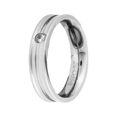 Imagem de Aliança de Namoro Ena 5mm com Zircônia - Convex, 25