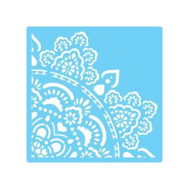Imagem de Stencil De Parede Tamako Mandala - 55 X 55Cm - Ref 397 - Stencil Tamak