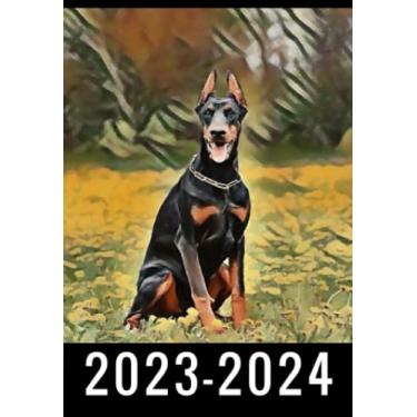 Imagem de 2-Year 2023-2024 Pocket Planner Doberman: Monthly Calendar & Agenda Organizer, Monthly Appointment Book, Jan 2023 Dec 2024 Personal Time Management, ... your next 2 years, Gifts For Doberman lovers.
