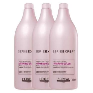 Imagem de Kit Shampoo Se Vitamino Color (3Und) 1,5L - L'Oreal - L'oreal Professi