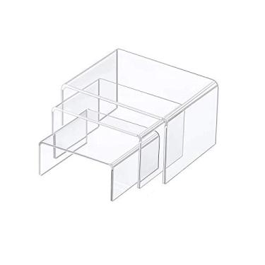 Imagem de Conjunto de 3 peças 888 Display USA® conjunto de joias de acrílico transparente expositor luminárias padaria conjunto de elevação média