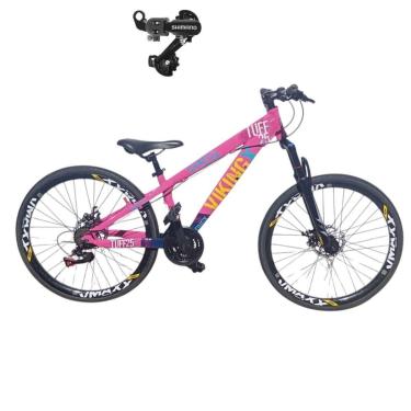 Imagem de Bicicleta 26 VikingX Tuff25 21v Cambio Traseiro Shimano Freeride Disco Mecânico Pneu Slick 1.50-Unissex