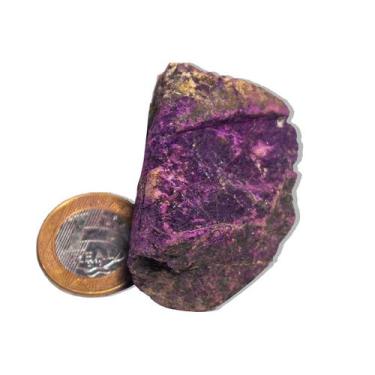 Imagem de 01 Purpurita Bruta Pedra Natural 6 a 10cm 100 a 150g Tipo C - Cristais