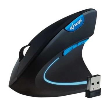 Imagem de Mouse Vertical Ergonômico Sem Fio Recarregável Power 2400Dpi - knup