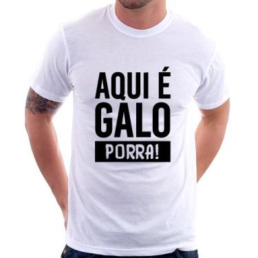 Imagem de Camiseta Aqui é galo  - Foca na Moda, Branco, P