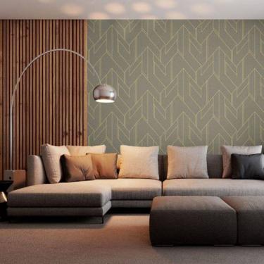 Imagem de Papel De Parede Bobinex Essencial Geométrico Dourado 4300