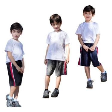 Imagem de Kit 3 Bermudas Short Tactel Esportivo Uniforme Escolar 214 - FR, 1 pre