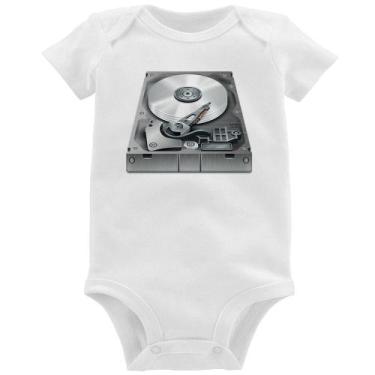 Imagem de Body Bebê Disco Rígido HD - Foca na Moda, Branco, M