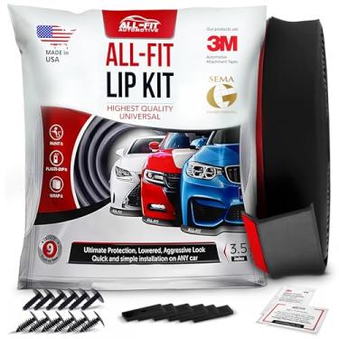 Imagem de Kit de divisores de lábios universais para para-choque automotivo de 8,9 cm – Protetor de queixo para a frente ou traseira – Protege os lábios e cobre o para-choque inferior para um visual caído – Ajuste universal