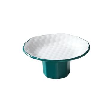 Imagem de Prato de mesa de lanche de hotel, prato de prato frio de restaurante criativo-227003 verde escuro e branco