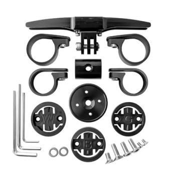Imagem de HOUSON Suporte de computador de bicicleta, liga de alumínio, suporte de liberação rápida para guidão de triatlo, computador de bicicleta, câmera e lâmpada (22,2/25,4 mm)