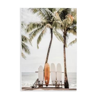 Imagem de Stupell Industries Hawaii Surfboards View Wall Plaque Art Design por Sisi and Seb, 10 x 15