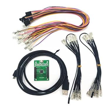 Imagem de MOOKEENONE 1 Set Encoder for Arcade to USB Controller 187 Wiring 2 Players DIY Kit for Raspberry PI for Mame PC PS3
