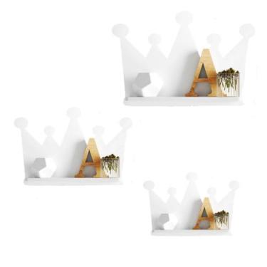 Imagem de Trio de Nichos Coroa 3 Peças P M G - Decoração Quarto de Bebê - 130 - 