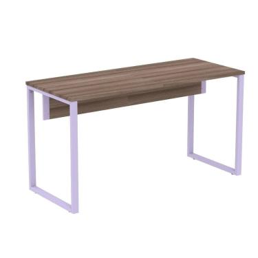 Imagem de Mesa Escritório P25 Tub Pandin 120 Cm (larg) Tampo Mdp Walnut Pé Aço Tubular Lilás