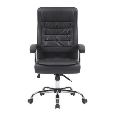 Imagem de Cadeira Escritório Presidente Estofada material sintético Mola Ensacad