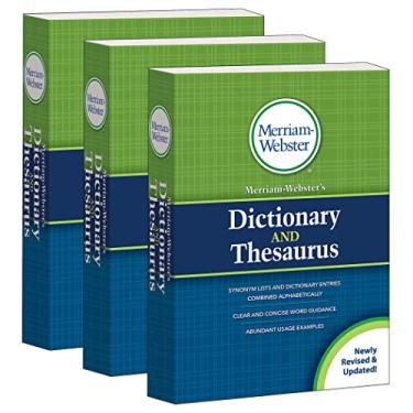 Imagem de Merriam-Webster Merriam-Webster's Dictionary and Thesaurus, Livro de Mercado de Massa, Copyright 2020, Pacote com 3