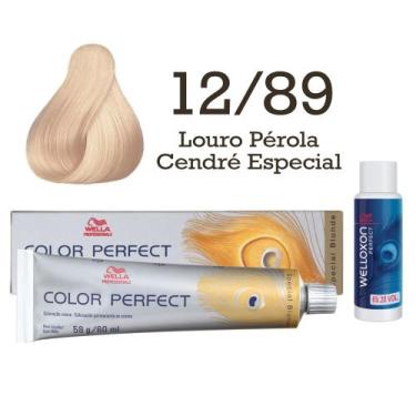 Imagem de Coloração Color Perfect 12/89 Louro Pérola Cendré Especial + Oxi 20 We