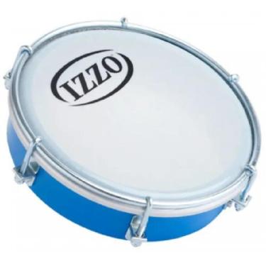 Imagem de Tamborim izzo 06 pol abs cor azul com pele leitosa