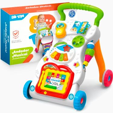 Imagem de Andador Educativo Didático Musical 8D Toys Ginasio Andador para Bebê Andador Centro de Atividades Para bebe Infantil