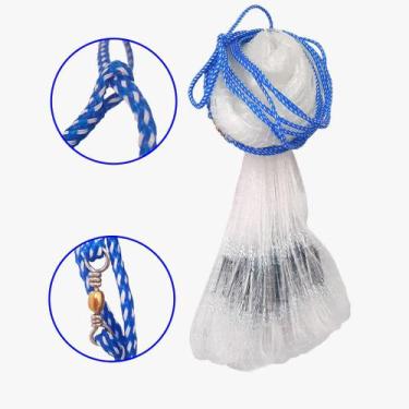 Imagem de Tarrafa 25x12x08 fio 0,25 malha 12mm 2,4 cm inteira 6 mts - KING