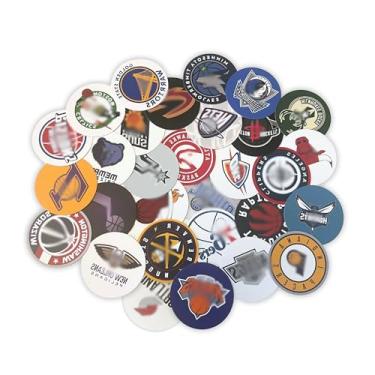 Imagem de Pacote com 30 recortes de cartolina do time de basquete profissional, pacote com 7,6 cm, círculos esportivos da Liga Nacional para Freshie Bake, perfumado, resistente a óleo