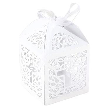 Imagem de 10 caixas de doces cruzados, caixa de presente de anjo para chá de bebê, batismo, aniversário, primeira comunhão, bolsa de lembrancinha de festa de batizado, 5 x 5 x 8 cm