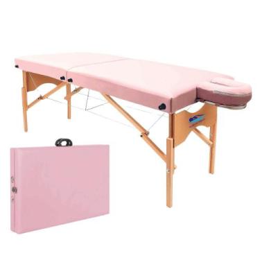 Imagem de Maca Portátil Pro 300Kg Madeira com Cabo de Aço Dobrável Apoio cabeça 