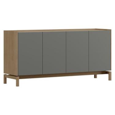 Imagem de Balcao Buffet 4 Portas 1 Gaveta 165 cm 2155 Oak Ferrolack Milani Store