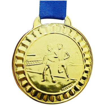 Imagem de Kit 15 Medalhas Futebol Futebol Futmesa Beach Soccer 4,5cm ouro