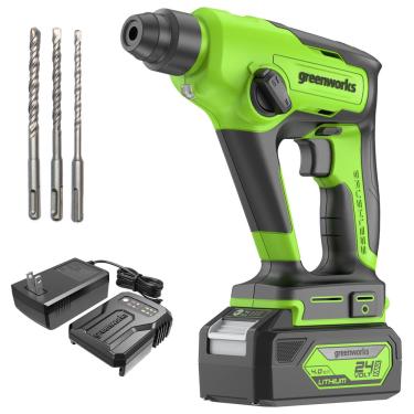 Imagem de Furadeira rotativa Greenworks 24V sem fio sds 1.2J 4AH