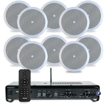 Imagem de Kit Som Ambiente Bluetooth Area Gourmet Conexão Tv Optical Spotify Usb