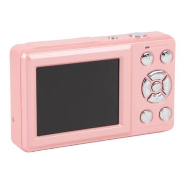 Imagem de Câmera Digital 4K 64MP Com Tela LCD de 2,4 e Zoom 18x, Câmera de Vídeo Compacta HD Com Carregamento Tipo C para Adolescentes Blogging Photography Beginners (rosa)