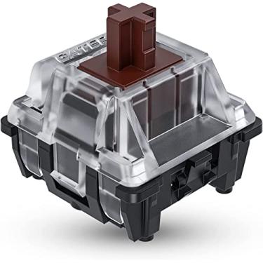 Imagem de Ranked Gateron ks-15 Interruptores de chave óptica para teclados mecânicos RGB | Placa montada (marrom óptico Gateron, 90 peças)