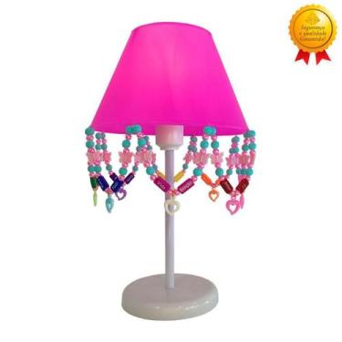 Imagem de Abajur Infantil Luminária Decoração Bebê Menina Rosa Moderno - Lustres