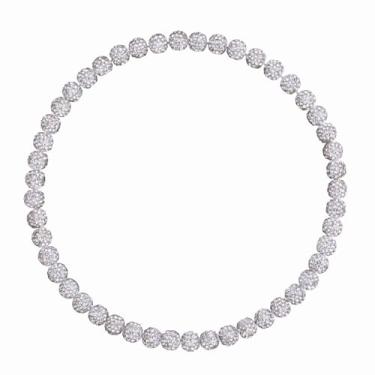 Imagem de NUKAYAI Colar masculino com contas de beisebol, coleção Bling Ice 40,6 cm/45,7 cm, strass brilhante, inspirado em discoball, colares, presentes para amantes de times de jogadores de beisebol, 20