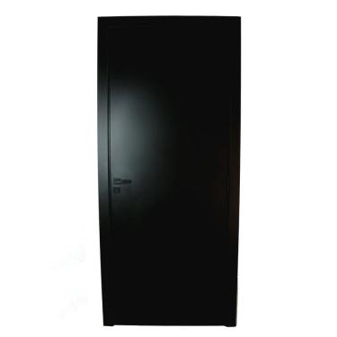 Imagem de Kit Porta de Madeira Completa 213x84cm Batente 16cm Lado Direito Preto