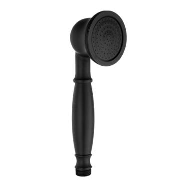 Imagem de gotonovo Chuveiro de mão Chuveiro Pulverizador de Mão Varinha de Chuveiro Removível Cabeças de Chuveiro Potentes Alta Pressão Redondo Preto Fosco