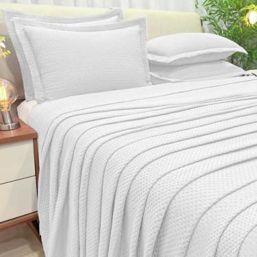 Imagem de Cama Posta King Size Seline Colcha Luxo 200 FIOS Bordado 3 Pçs - De Lu