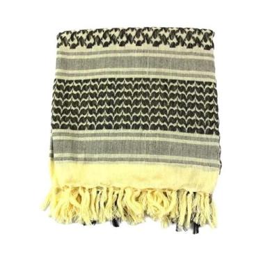 Imagem de Cachecol Keffiyeh Shemagh de Algodão - Unissex, À Prova de Vento, para