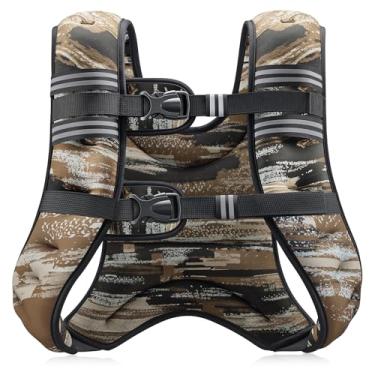 Imagem de ZELUS Colete pesado, 2,7 kg/3,6 kg/5,4 kg/7,3 kg/9,1 kg/11,3 kg/13,6 kg, colete de peso para homens e mulheres com bolso de armazenamento, tiras refletivas para treinamento de força, corrida muscular