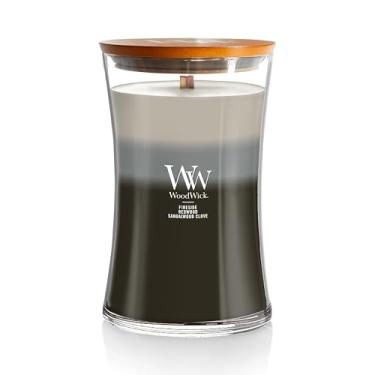 Imagem de WoodWick Vela de ampulheta grande, madeira quente - Cera de mistura de soja premium Pluswick Innovation Wood Wick Feito nos EUA