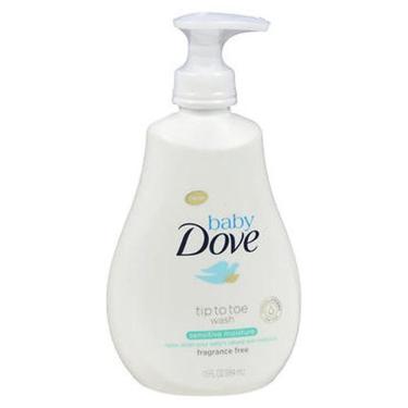 Imagem de Baby Dove, ponta aos pés, lavagem sensível à umidade, sem fragrância, 13 onças da Axe (pacote com 6)