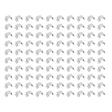 Imagem de 100 peças de clipes de vidro de estufa de aço inoxidável 25 mm x 10 mm x 15 mm com mola de vidro para estufa conjunto de reparos de vidro