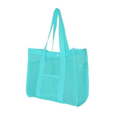 Imagem de Sacola De Malha | Sacolas De Praia Femininas - Impermeável À Areia E Água Reutilizável Organizador De Brinquedos Com Grande Armazenamento Para Crianças Natação Férias Acampamento Cruzeiro Viagem