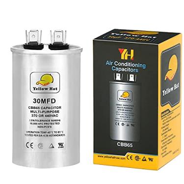 Imagem de Capacitor para ar condicionado 30 uf MFD 370 ou 440 volts VAC, capacitor redondo multiuso