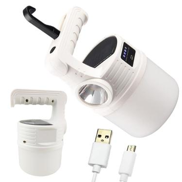 Imagem de Luminaria Solar Lanterna 2 Em 1 Duplo Led Gancho Pendurar