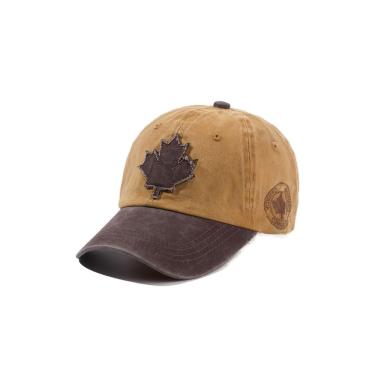 Imagem de Boné Unisex Lavado Algodão Vintage Boné Canadá Grande Folha