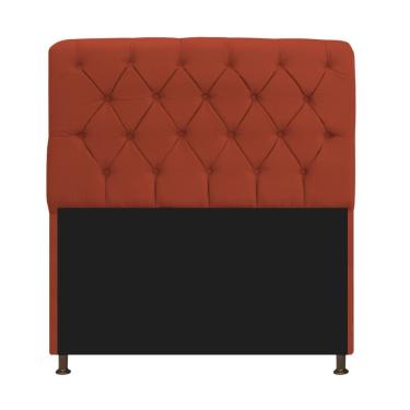 Imagem de Cabeceira Estofada Lady 160 Cm Queen Size Com Capitonê Suede - Doce Sonho Móveis Terracota